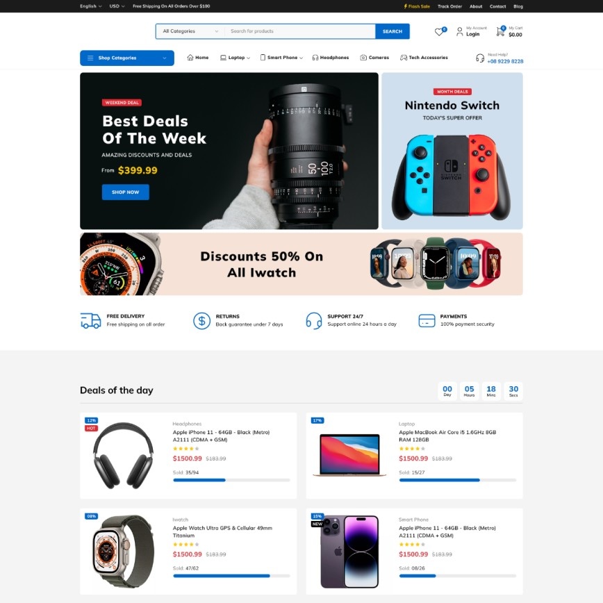 Electro India, a website showcasing CMS development services.